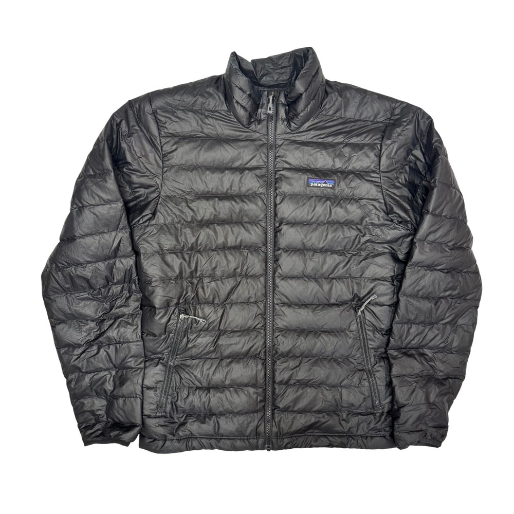 Patagonia Mens Down Sweater Jacket Black Puffer Coat Small
